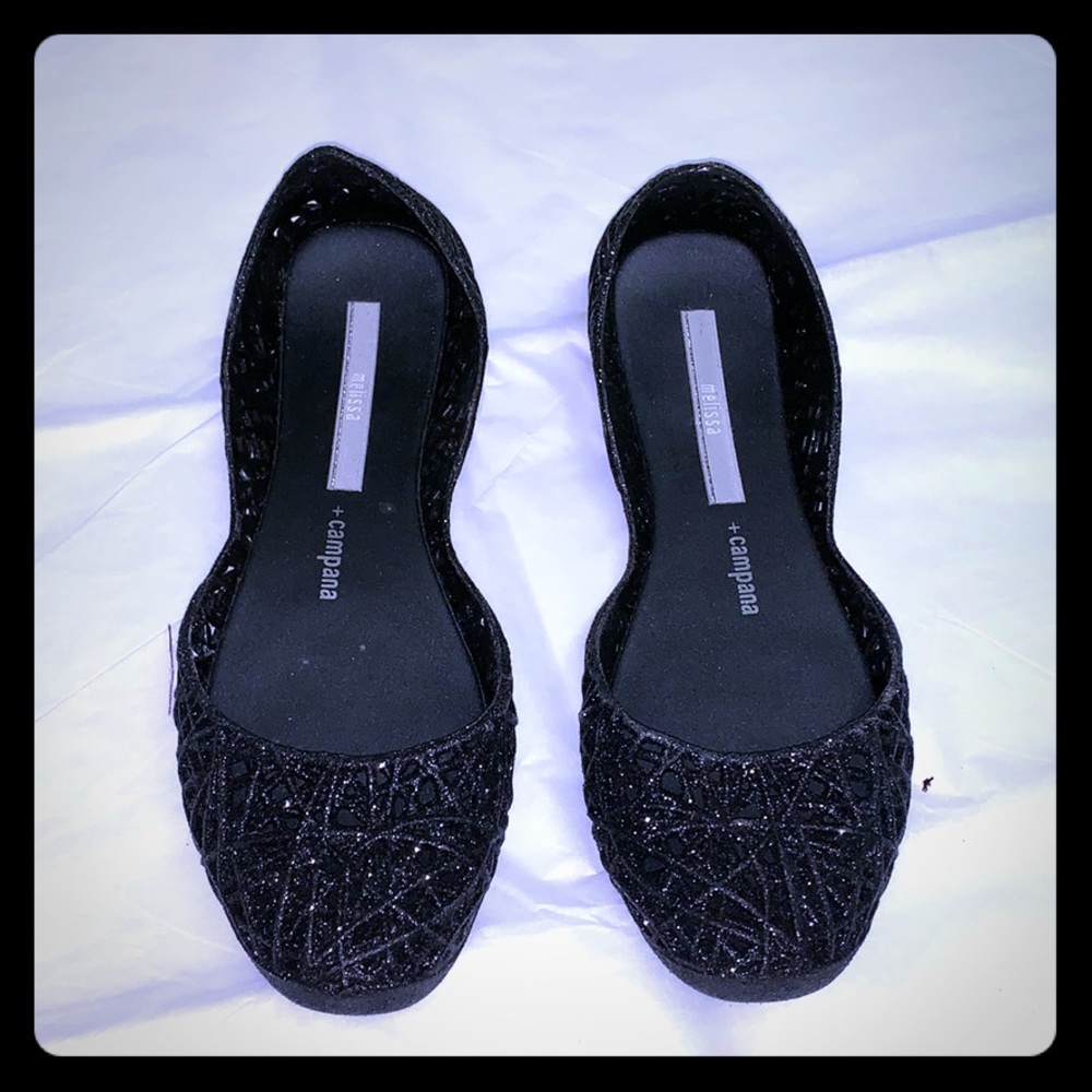 melissa x campana sparkle flats